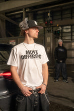 Load image into Gallery viewer, MOVE DIFFERENT TEE (white)
