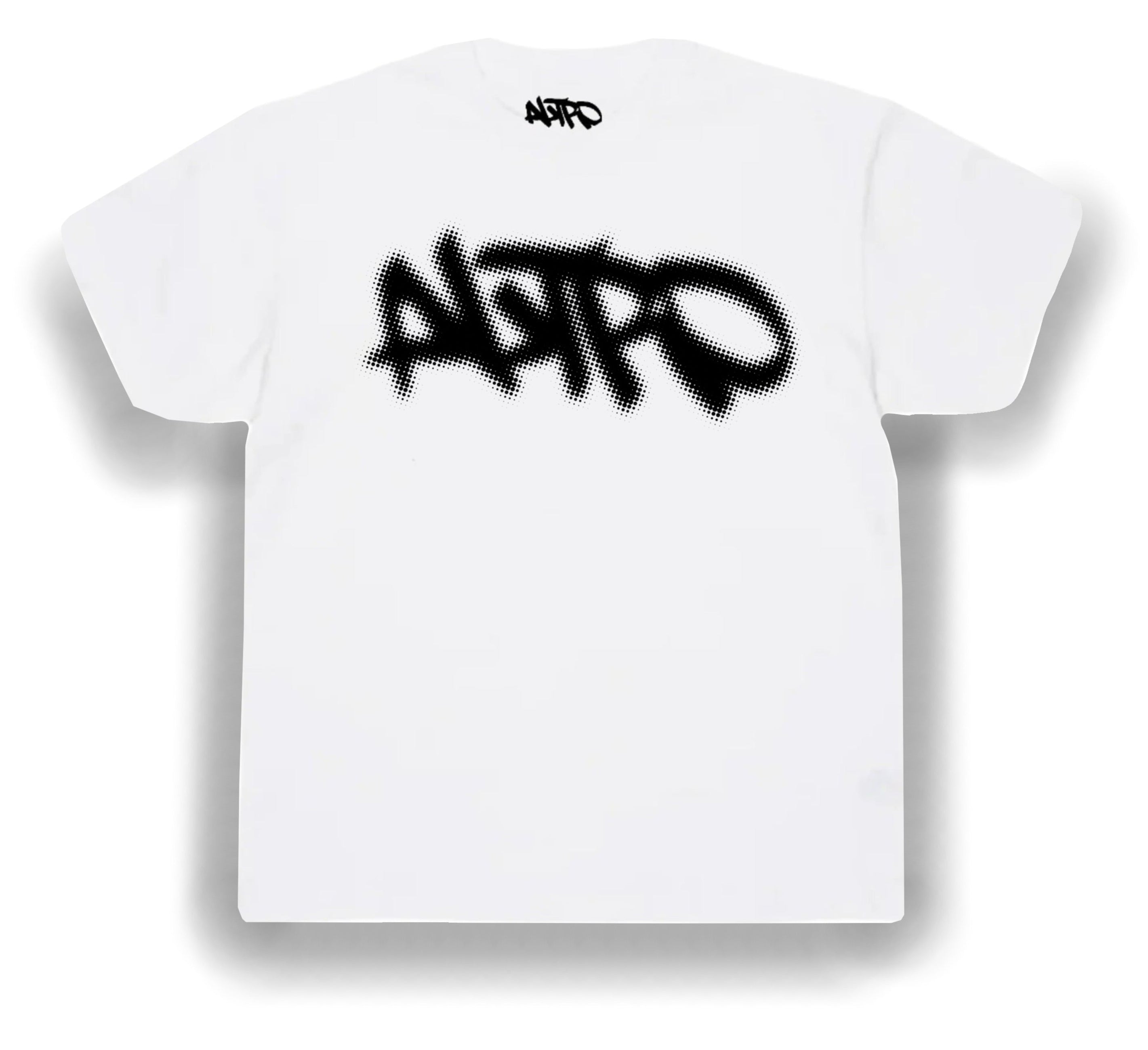 BLACK HALFTONE TEE (white)