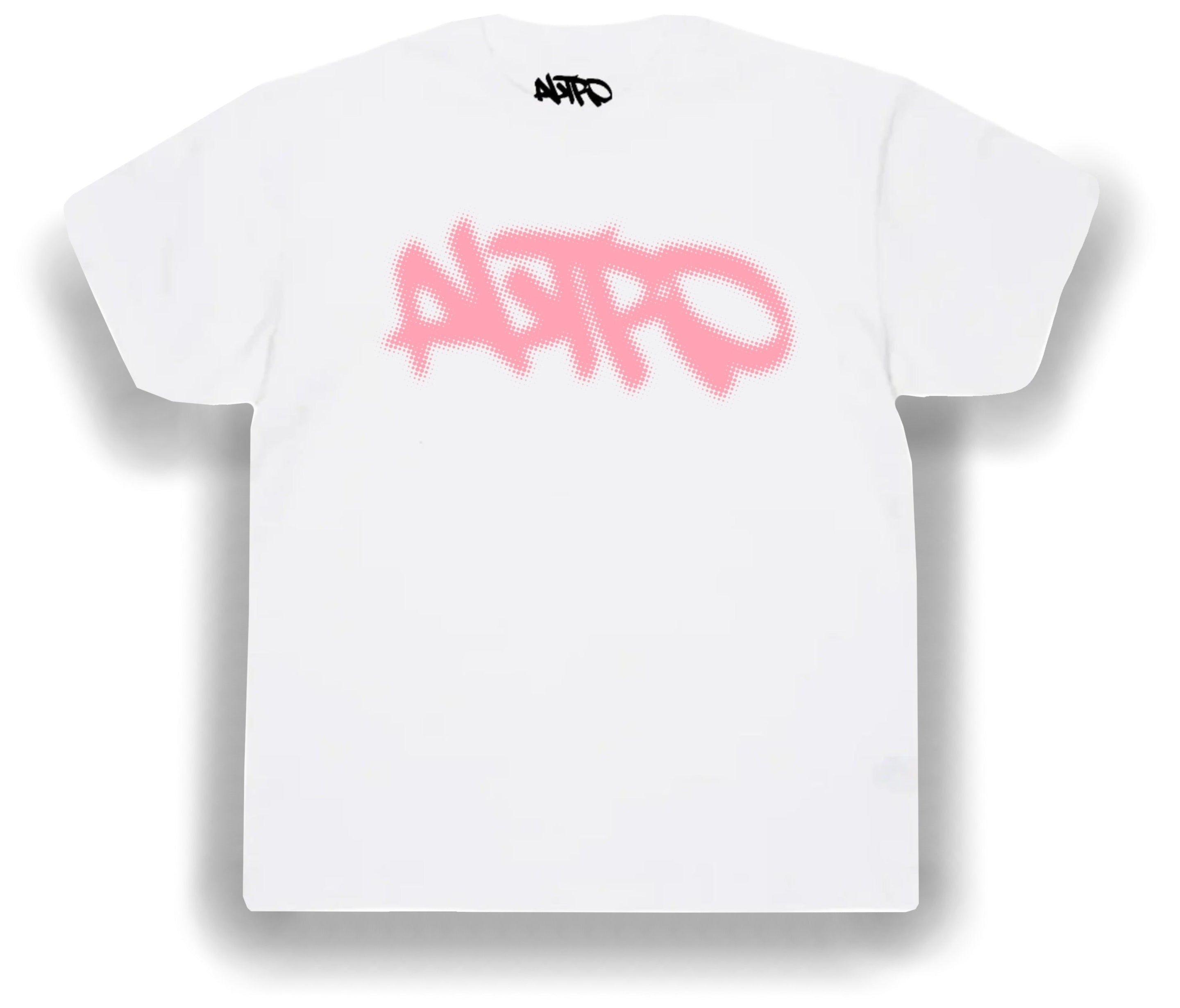 PINK HALFTONE TEE (white)